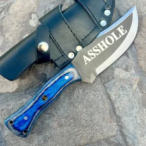 10” Rough Rider Series - Asshole - Blue & Black Wood - D2 Steel - Horizontal & Vertical Carry - CUS15