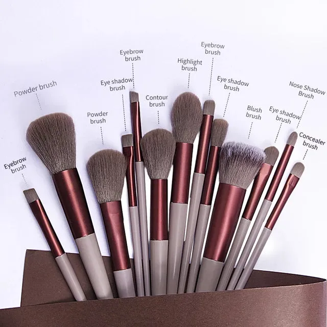 13 Pcs Makeup Cosmetic Brushes Set Soft and Fine