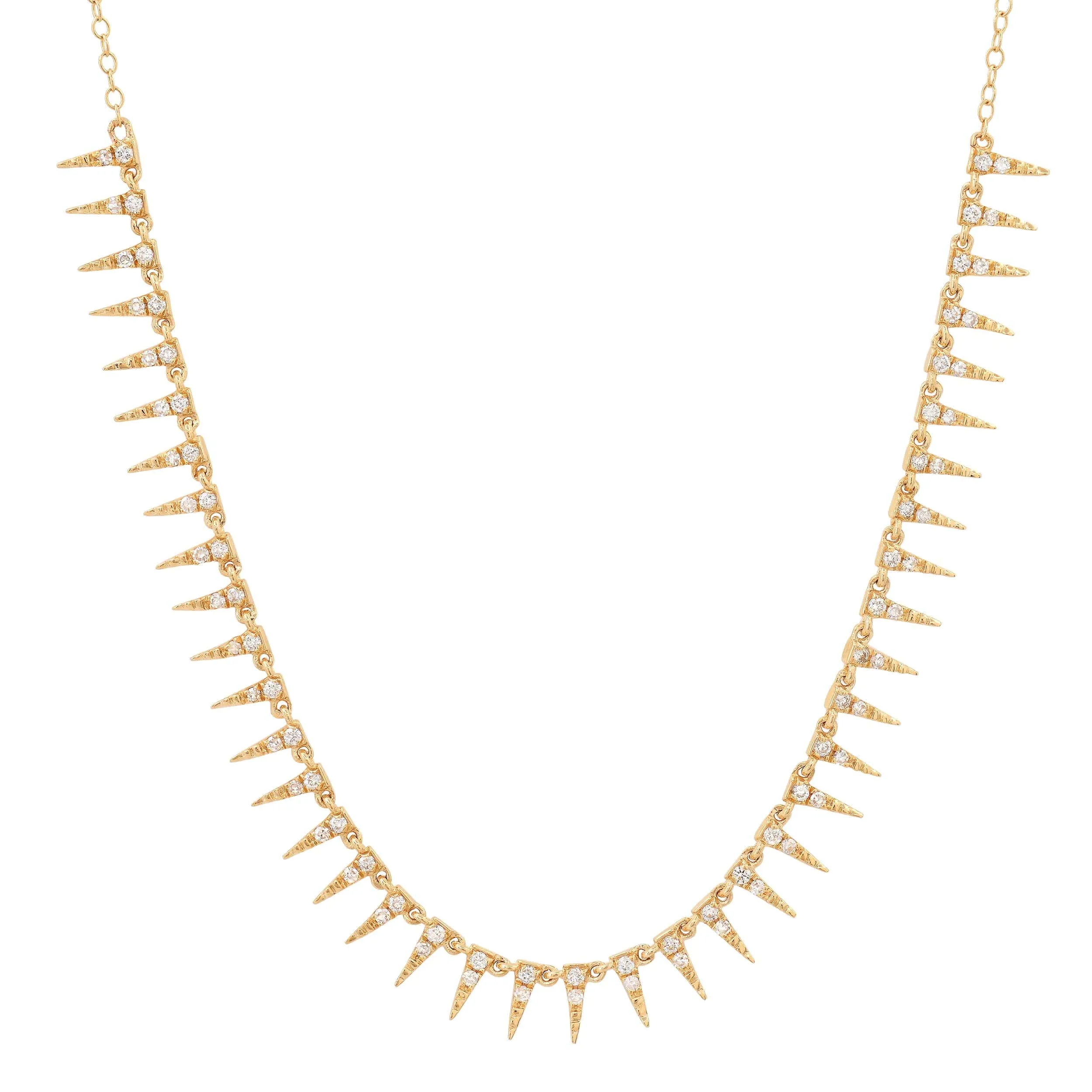 14K Gold Delicate Star Spike Necklace