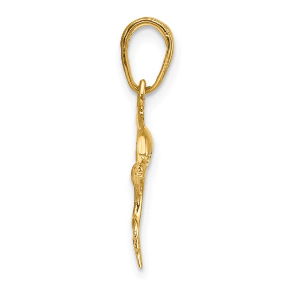 14k Gold Dolphin Charm