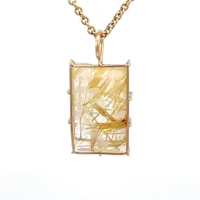 16.52ct Gold Rutilated Quartz Harriet Stone