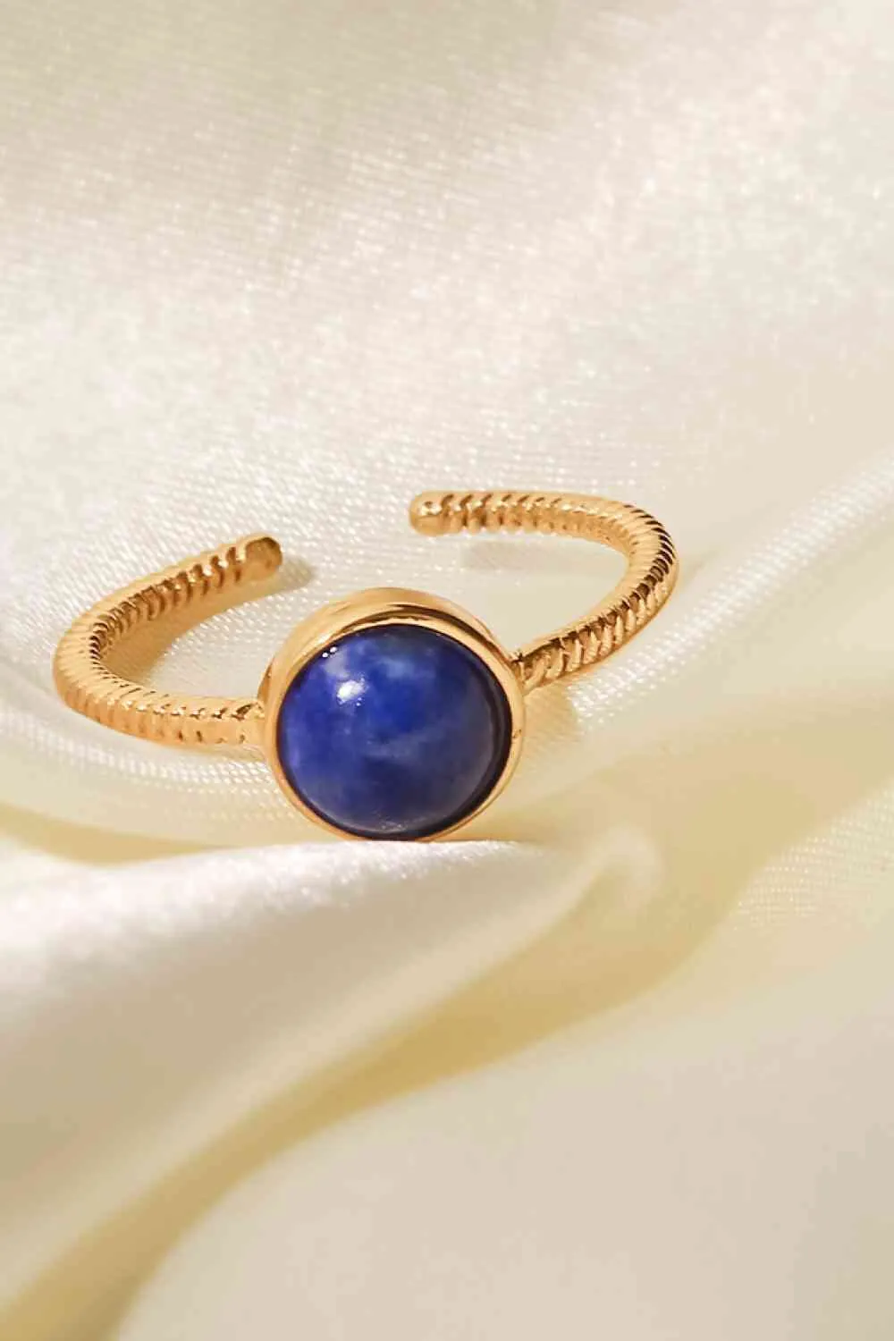 18K Gold-Plated Twisted Open Ring