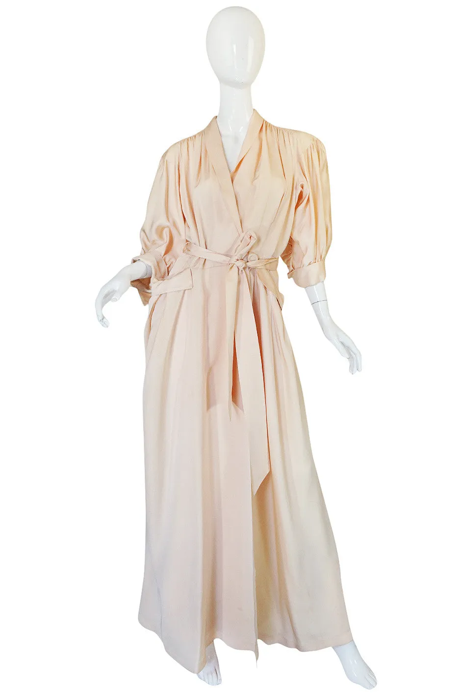 1940s Rayon Hostess Wrap Dress