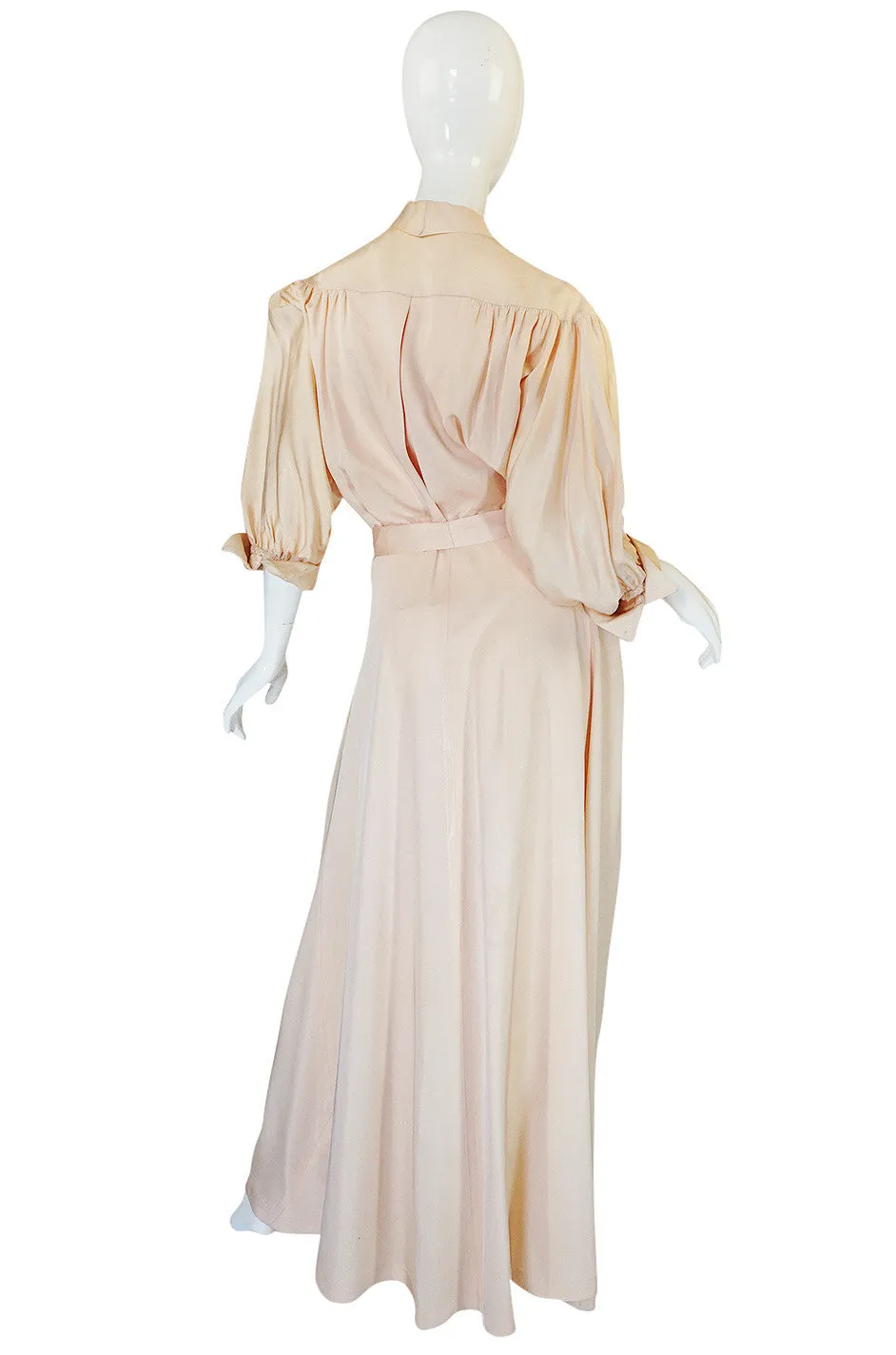 1940s Rayon Hostess Wrap Dress