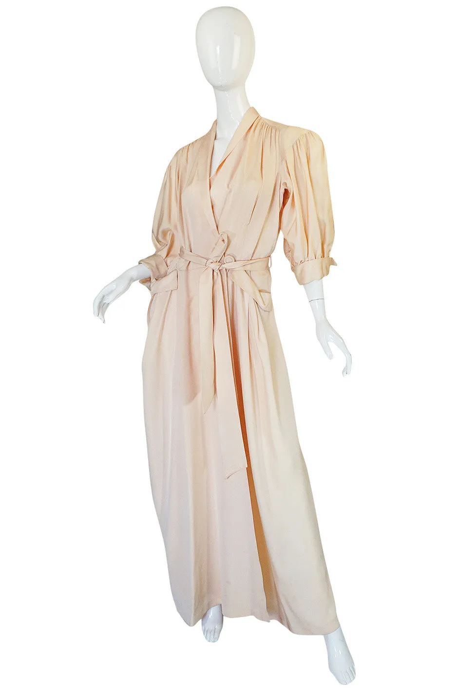 1940s Rayon Hostess Wrap Dress