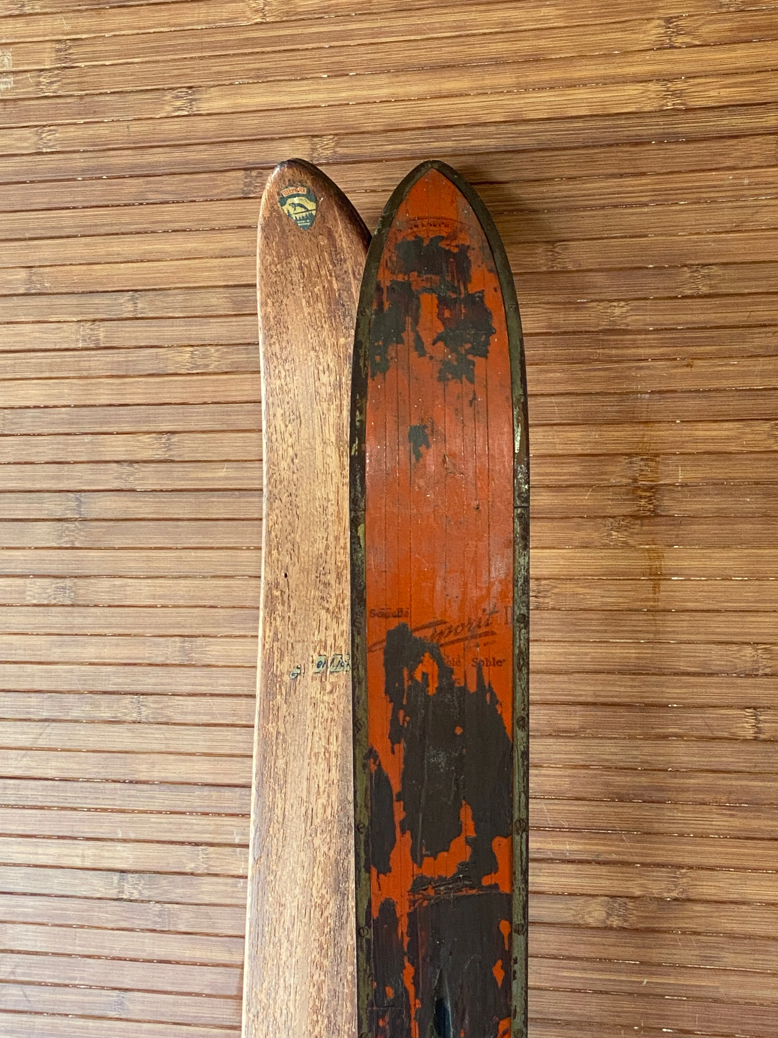 1940s Wooden Downhill Skis