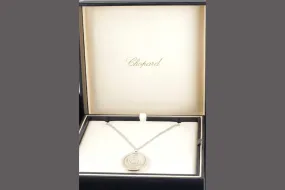 19.5" Chopard 18k White Gold 0.10ctw Diamond Happy Spirit Necklace (48.00g.)