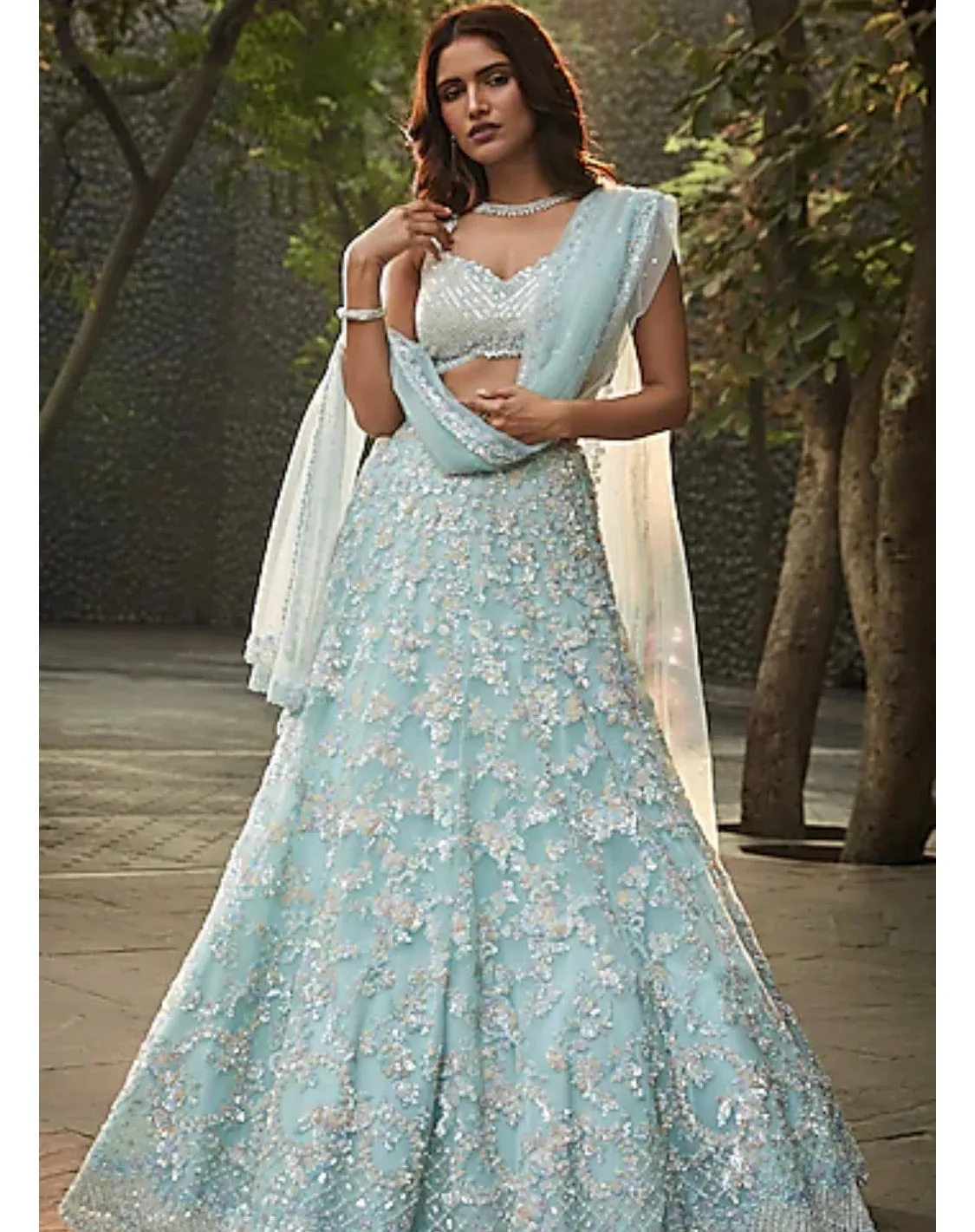 300095c-   Embroidery Lehenga Choli with Dupatta