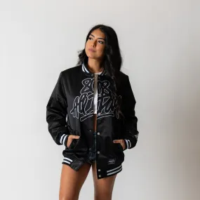 808ALLDAY  Black Satin Jacket