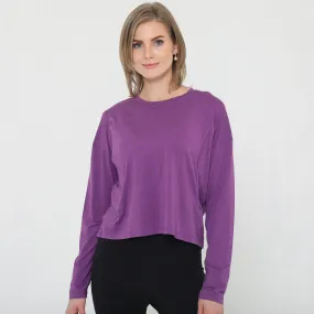 Abigail Long Sleeve Nursing Pullover (Ultra Violet)