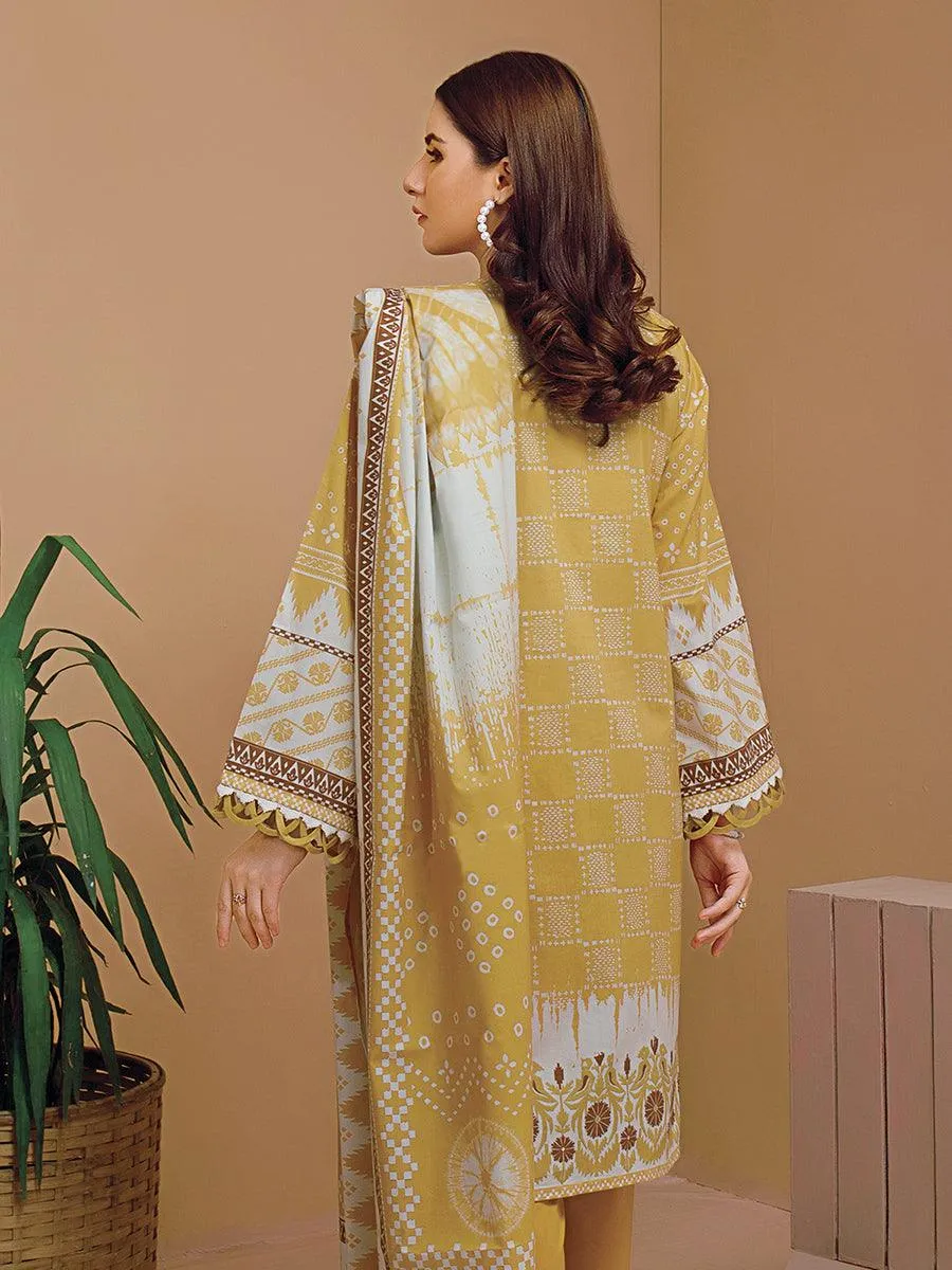 ACE Galleria Digital Embroidered Cambric Unstitched 3pc Suit ACE 12070