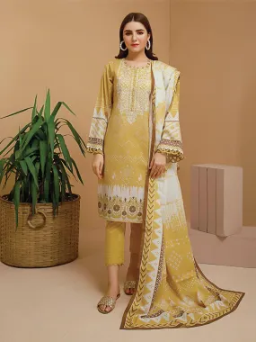 ACE Galleria Digital Embroidered Cambric Unstitched 3pc Suit ACE 12070