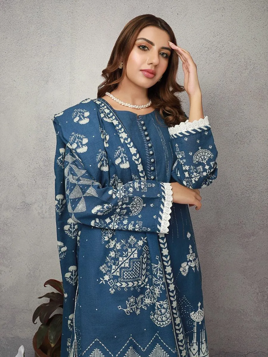 ACE Galleria Digital Embroidered Khaddar Unstitched 3pc Suit ACE 12112