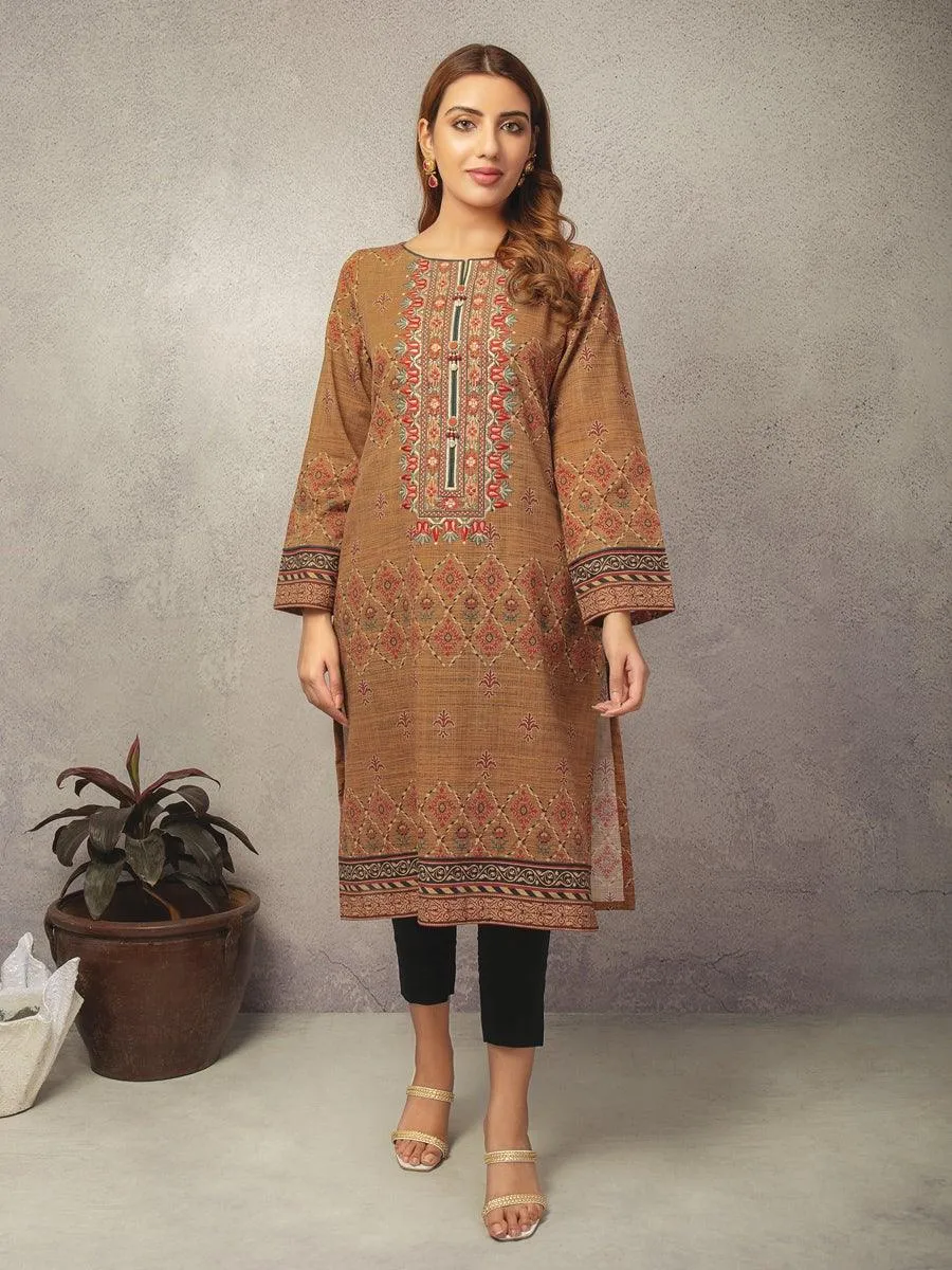 ACE Galleria Digital Embroidered Unstitched 1pc Khaddar Shirt ACE 12183