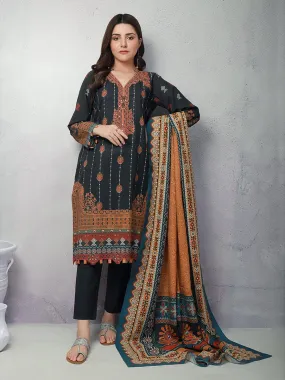 ACE Galleria Digital Embroidered Unstitched 3pc Khaddar Suit ACE 12104