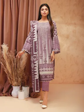 ACE Galleria Digital Embroidered Unstitched 3Pc Khaddar Suit ACE 12144