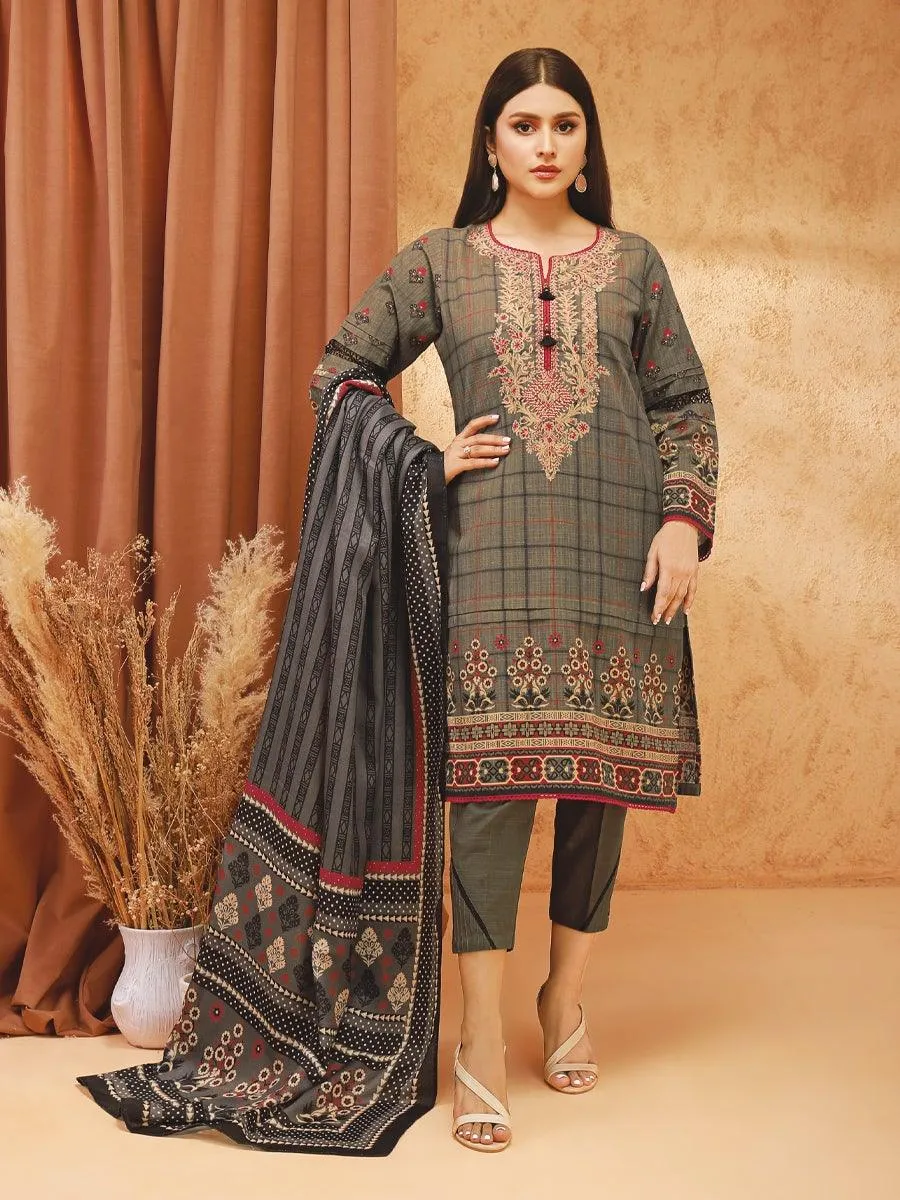 ACE Galleria Digital Embroidered Unstitched 3pc Viscose Suit ACE 12210