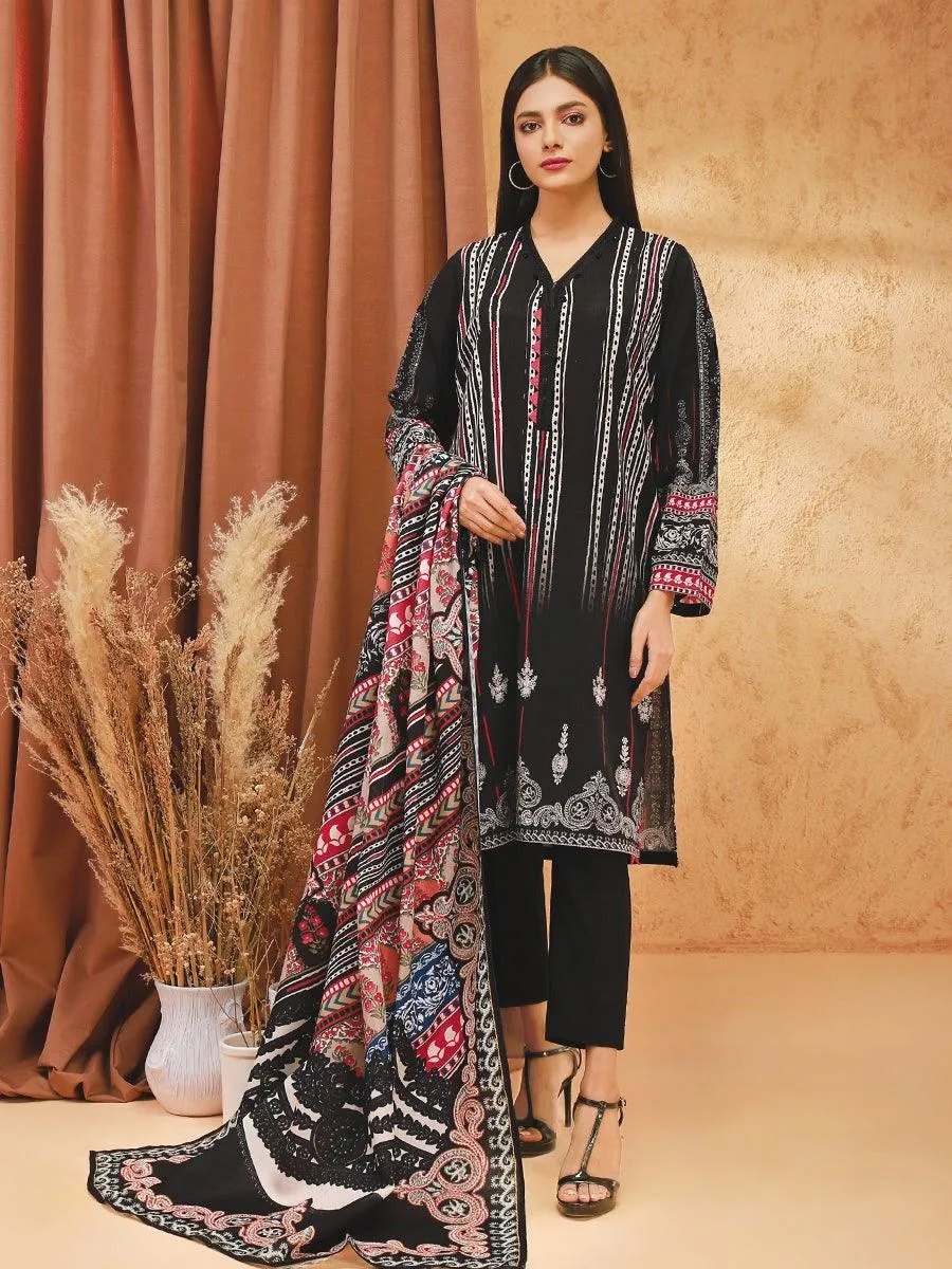 ACE Galleria Digital Embroidered Unstitched 3pc Viscose Suit ACE 12214