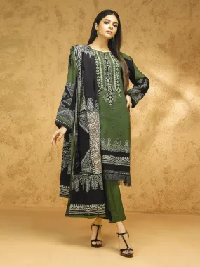 ACE Galleria Digital Embroidered Unstitched 3pc Viscose Suit ACE 12224