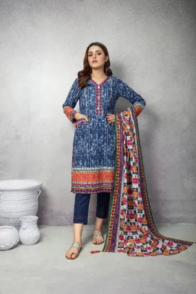 ACE Galleria Digital Printed Unstitched 3 Piece Khaddar Suit ACE 12111