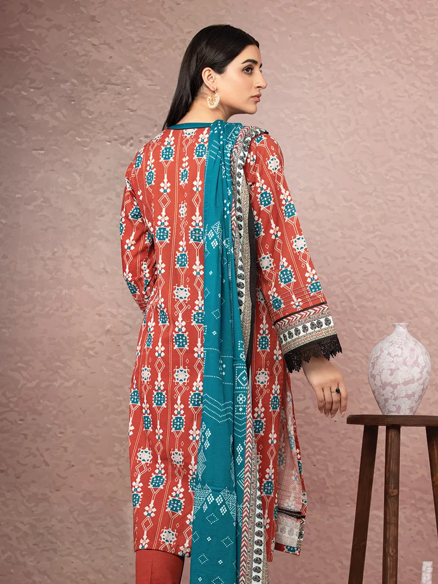 ACE Galleria Merak Khaddar Unstitched Printed 3Pc Suit A-WU3PWK22-411