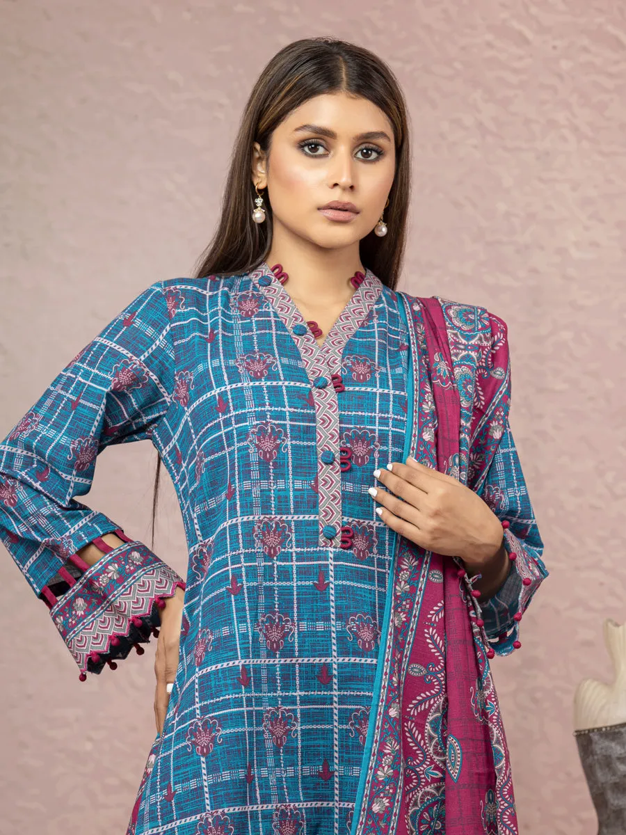 ACE Galleria Merak Khaddar Unstitched Printed 3Pc Suit A-WU3PWK22-420