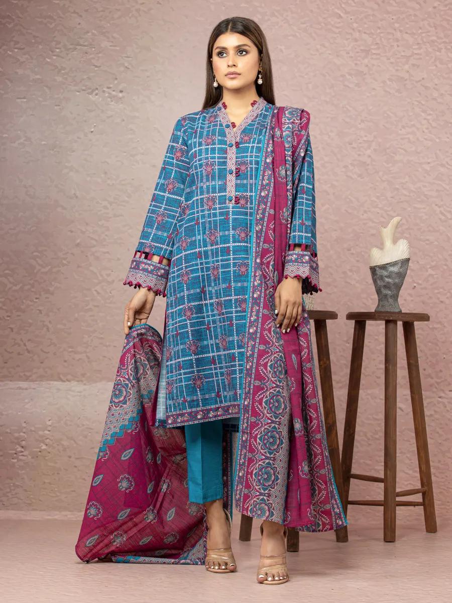 ACE Galleria Merak Khaddar Unstitched Printed 3Pc Suit A-WU3PWK22-420