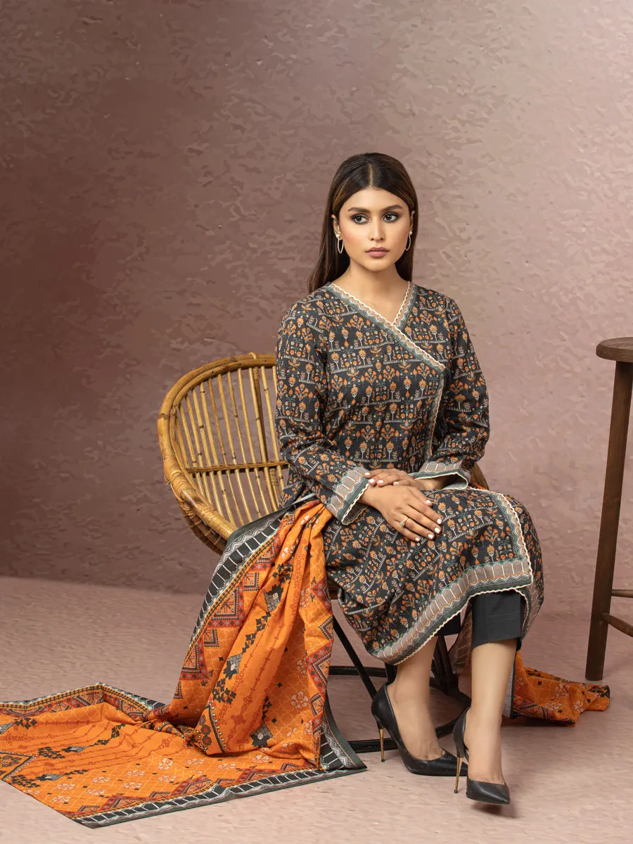 ACE Galleria Merak Khaddar Unstitched Printed 3Pc Suit A-WU3PWK22-430