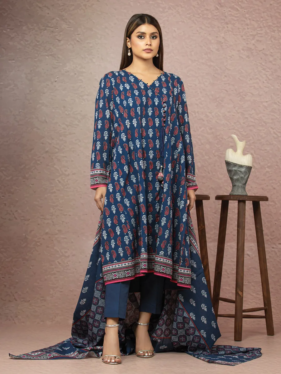 ACE Galleria Merak Khaddar Unstitched Printed 3Pc Suit A-WU3PWK22-440