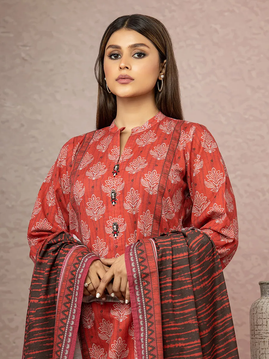 ACE Galleria Merak Khaddar Unstitched Printed 3Pc Suit A-WU3PWK22-442