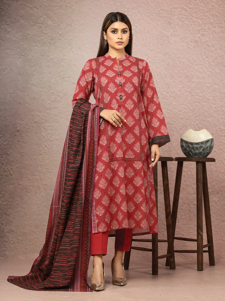 ACE Galleria Merak Khaddar Unstitched Printed 3Pc Suit A-WU3PWK22-442