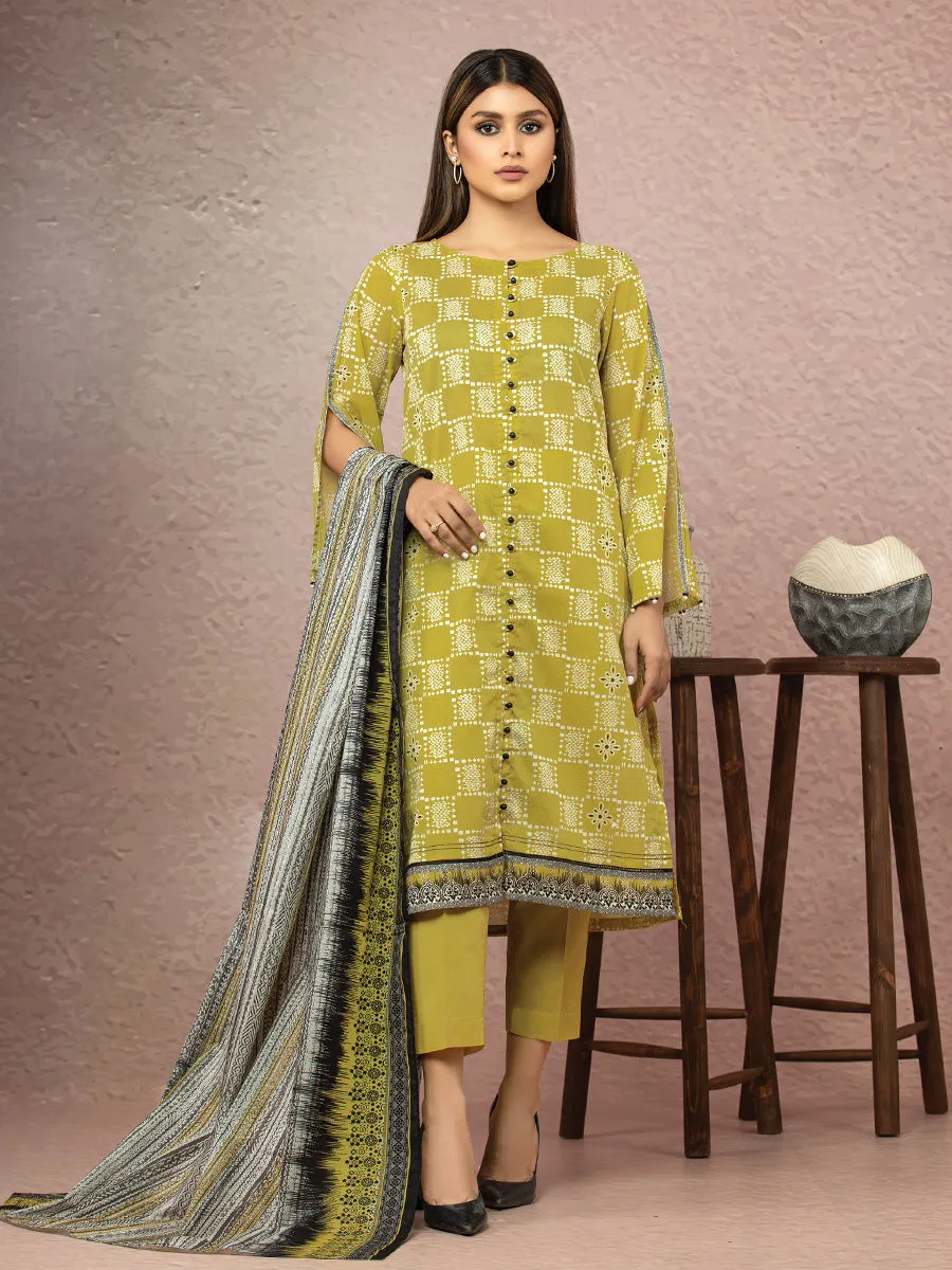 ACE Galleria Merak Khaddar Unstitched Printed 3Pc Suit A-WU3PWK22-445