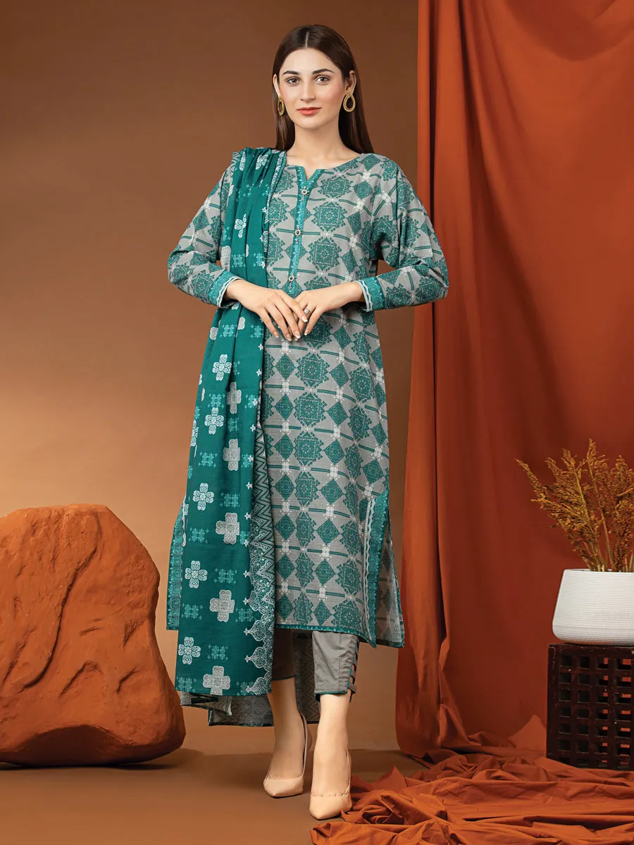 ACE Galleria Merak Khaddar Unstitched Printed 3Pc Suit A-WU3PWK22-456