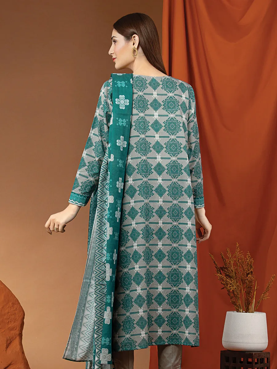 ACE Galleria Merak Khaddar Unstitched Printed 3Pc Suit A-WU3PWK22-456