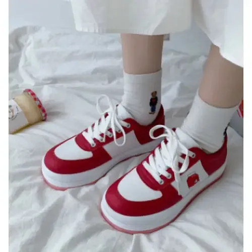 Aesthetic Milk Sneakers Vegan Leather