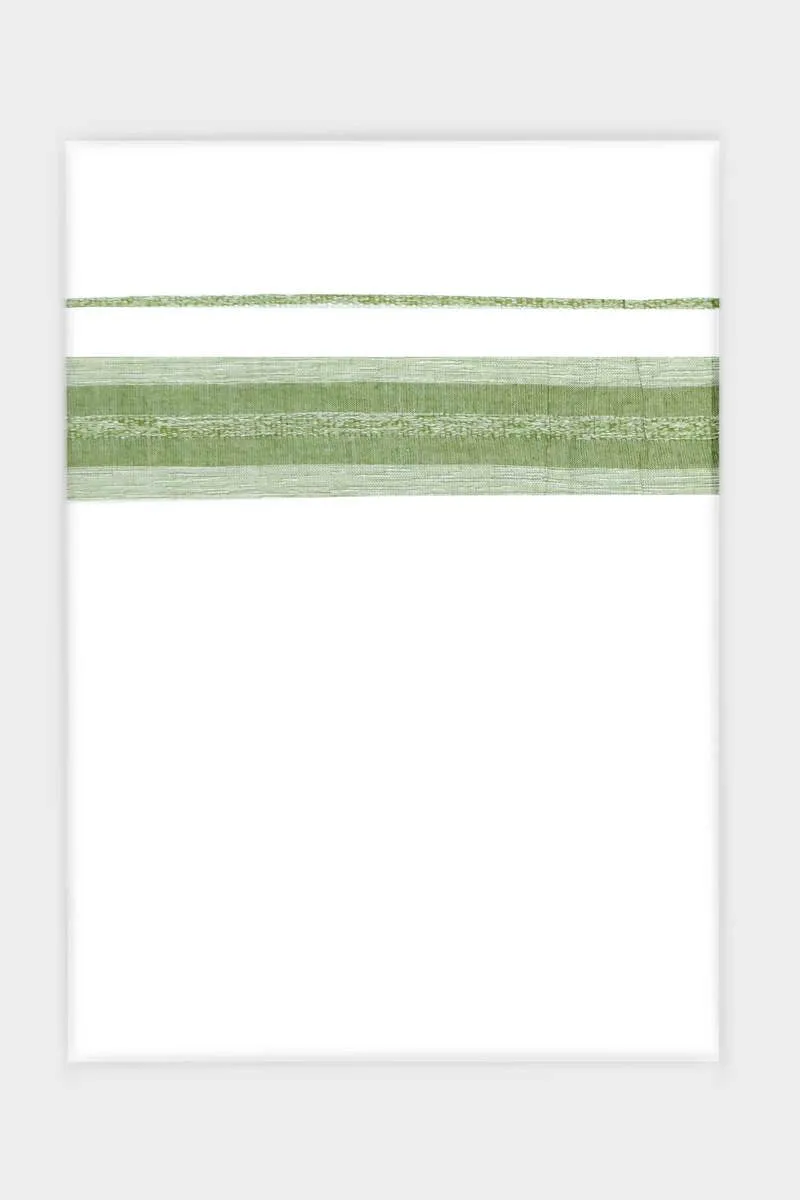 Alex Inila - Avocado Green  Smooth Cotton Double Dhoti With Fancy Borders | Uathayam