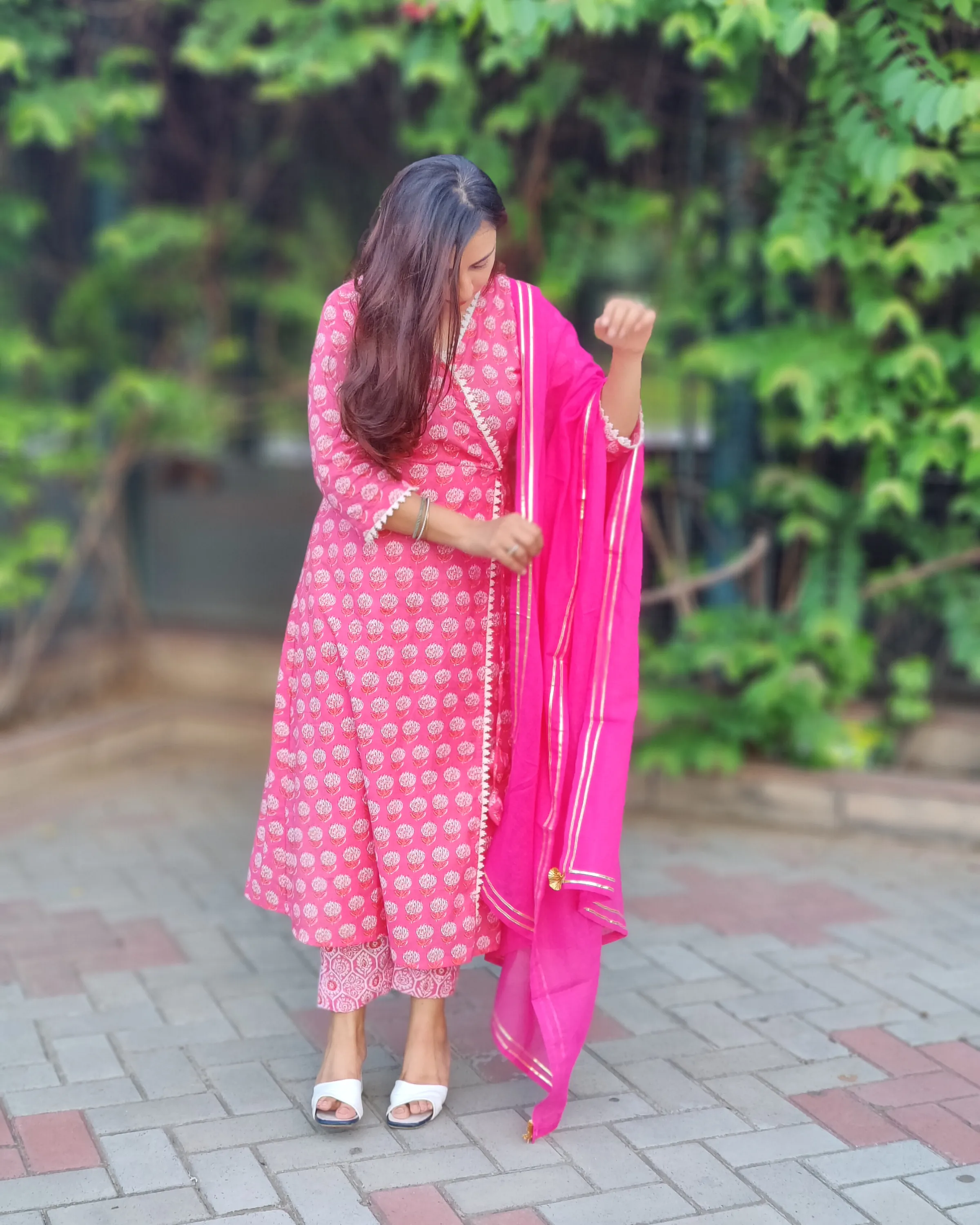 Ambrose Pink Cotton Kurta & Pants Set