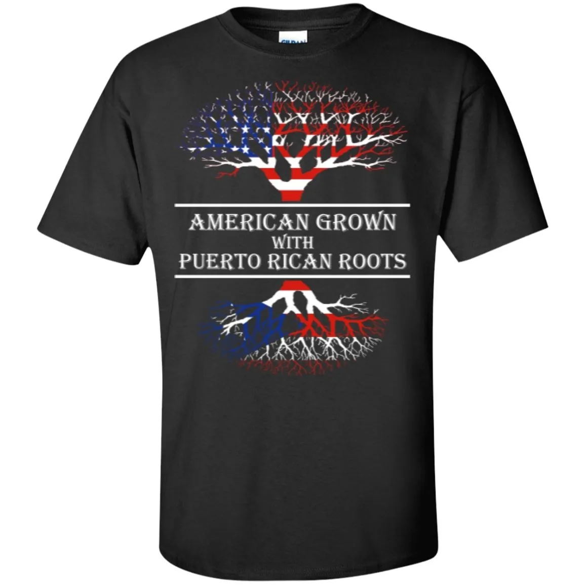 AMERICAN GROWN W/ PR ROOTS Unisex Heavy Cotton Tee