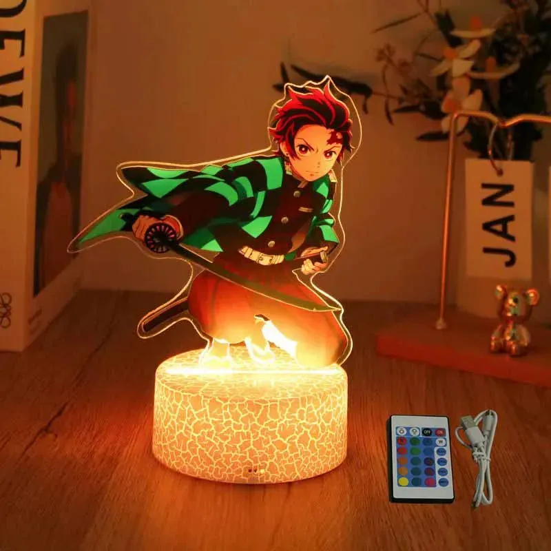 Anime Figures 3D Lamp Tanjirou Nezuko Zenitsu Led Night Light