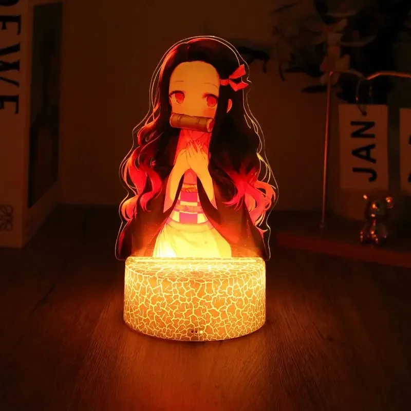 Anime Figures 3D Lamp Tanjirou Nezuko Zenitsu Led Night Light