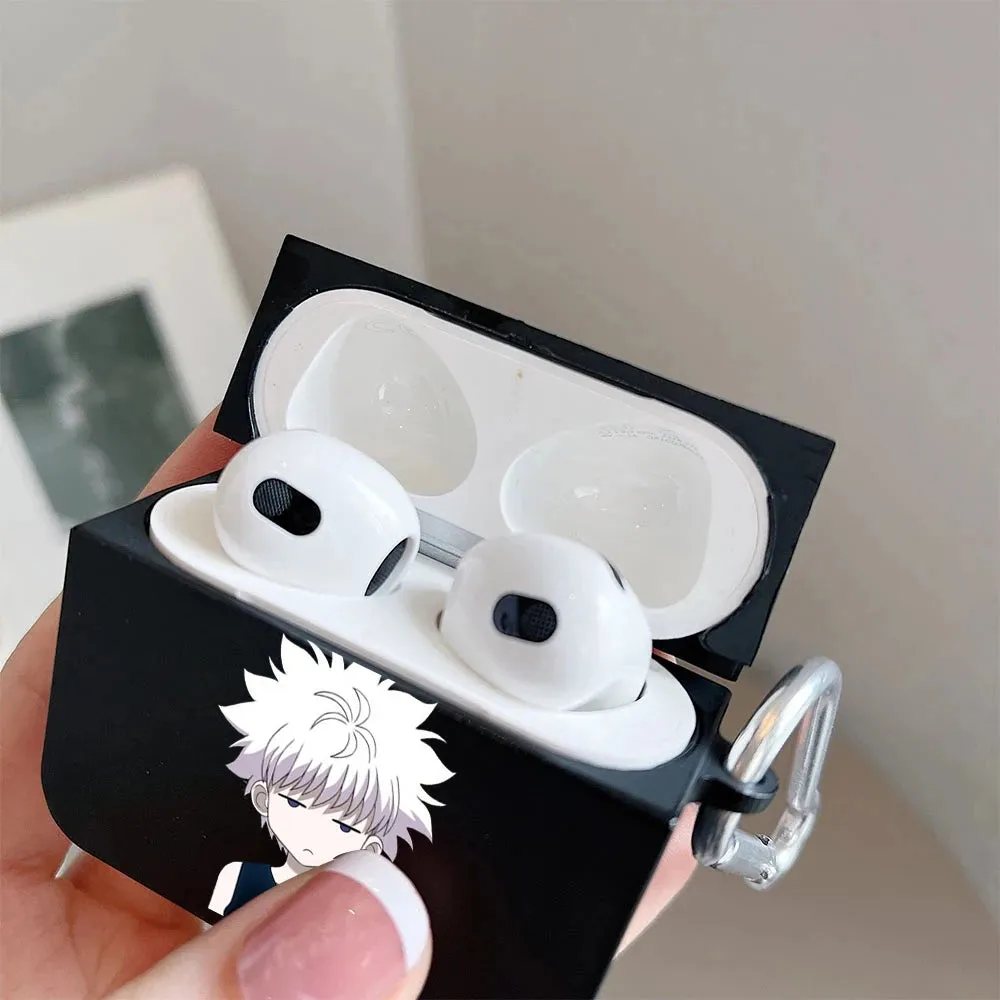 Anime Killua Hunter X Hunters AirPods Case for Air Pod Pro2 3 2 1 Pro Wireless Bluetooth Earphone Box Hisoka Black Cover Capa