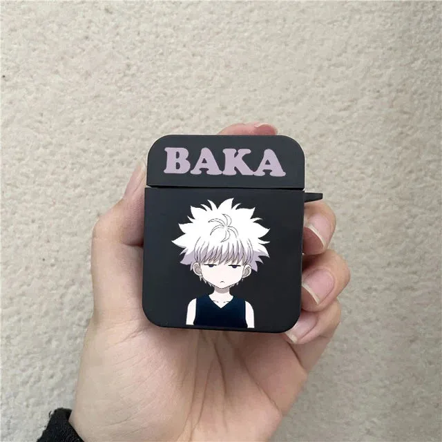 Anime Killua Hunter X Hunters AirPods Case for Air Pod Pro2 3 2 1 Pro Wireless Bluetooth Earphone Box Hisoka Black Cover Capa