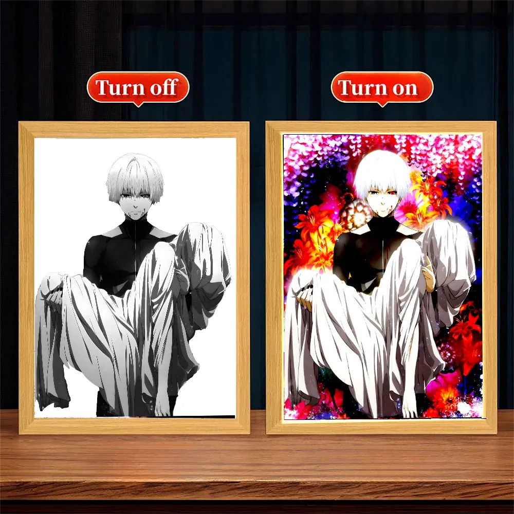 Anime Picture Light Painting Tokyo Ghoul Action Led Light Photo Frame