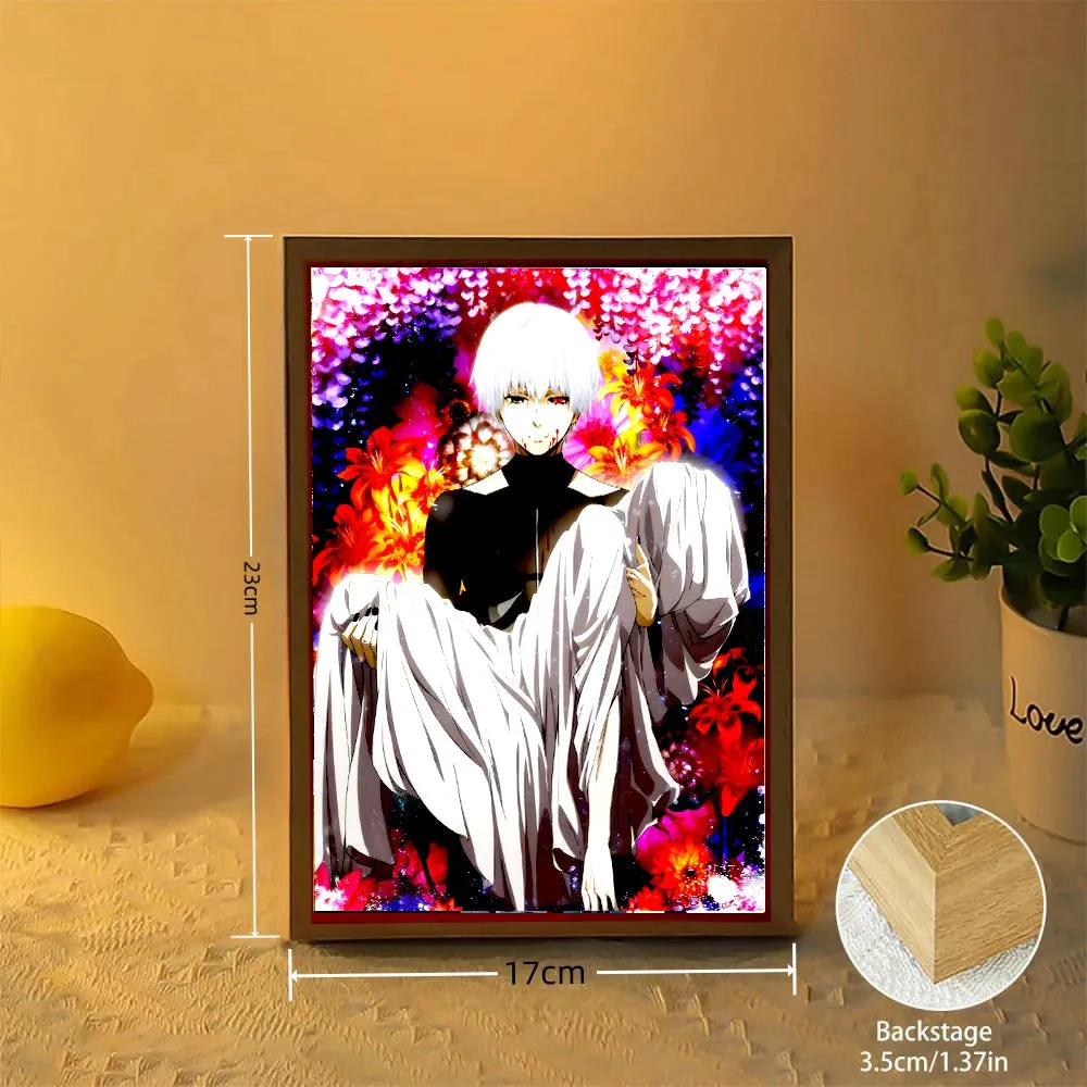 Anime Picture Light Painting Tokyo Ghoul Action Led Light Photo Frame