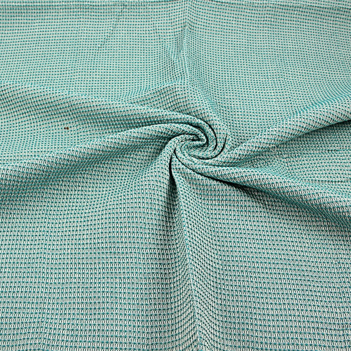 Aqua Blue Hand Woven Natural Dyed Waffle Weave Bath Towel