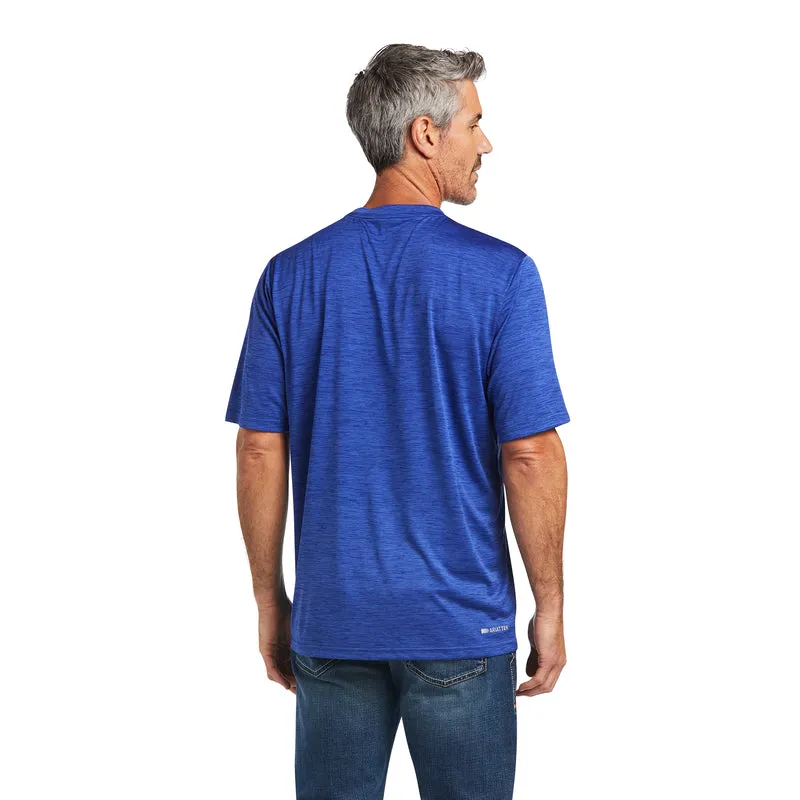 'Ariat' Men's Charger  Basic Short Sleeve Tee - Venus Blue