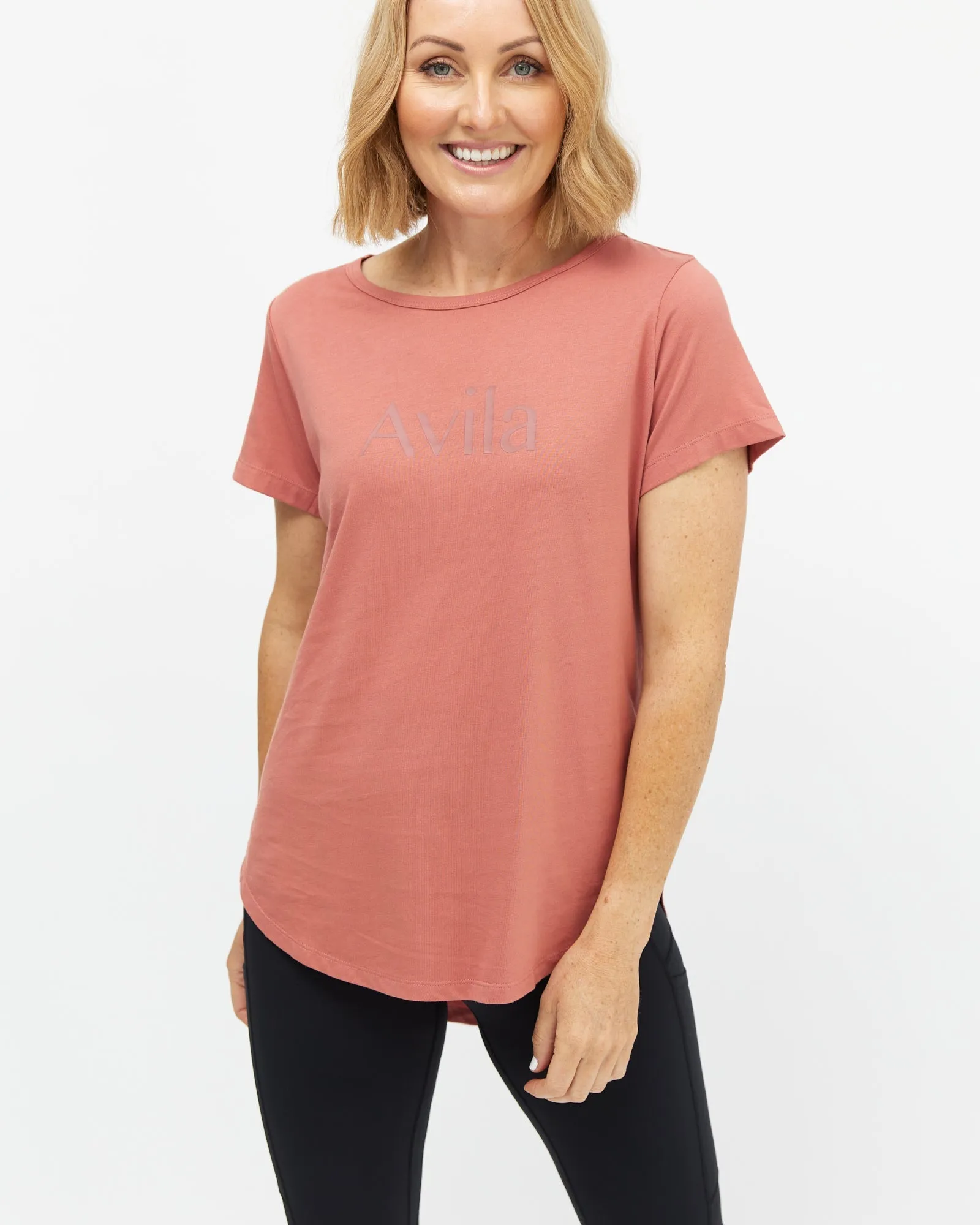 Avila logo T-shirt - Dusty rose