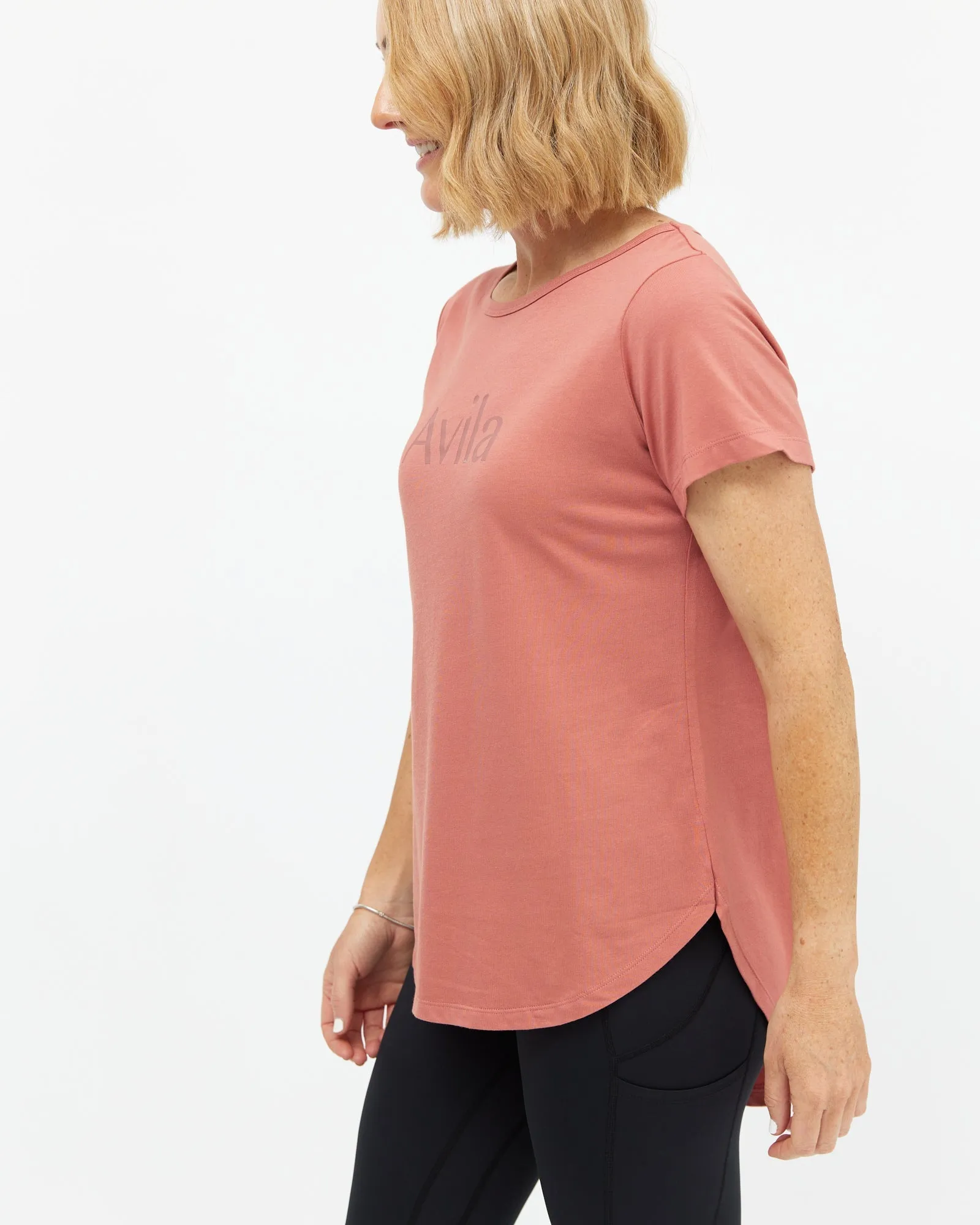 Avila logo T-shirt - Dusty rose