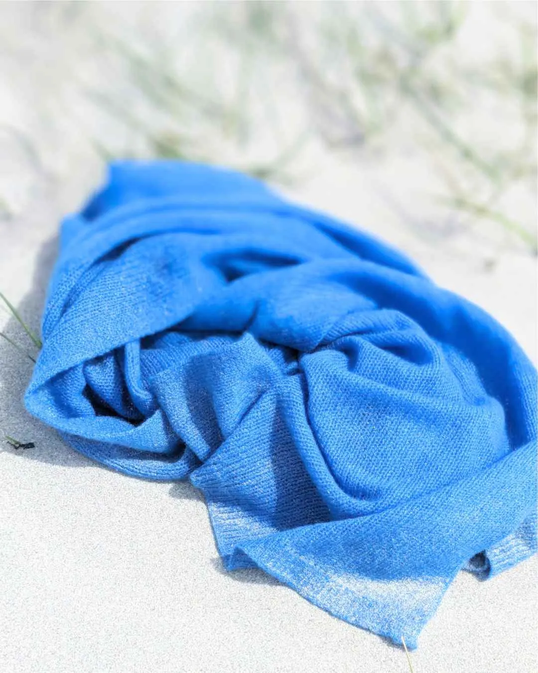 Azure Cashmere Featherlight Scarf