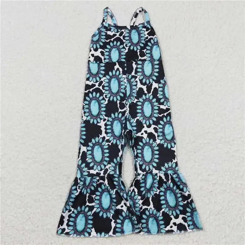 Baby Girl Western Animal Floral Navajo Overalls Jumpsuits